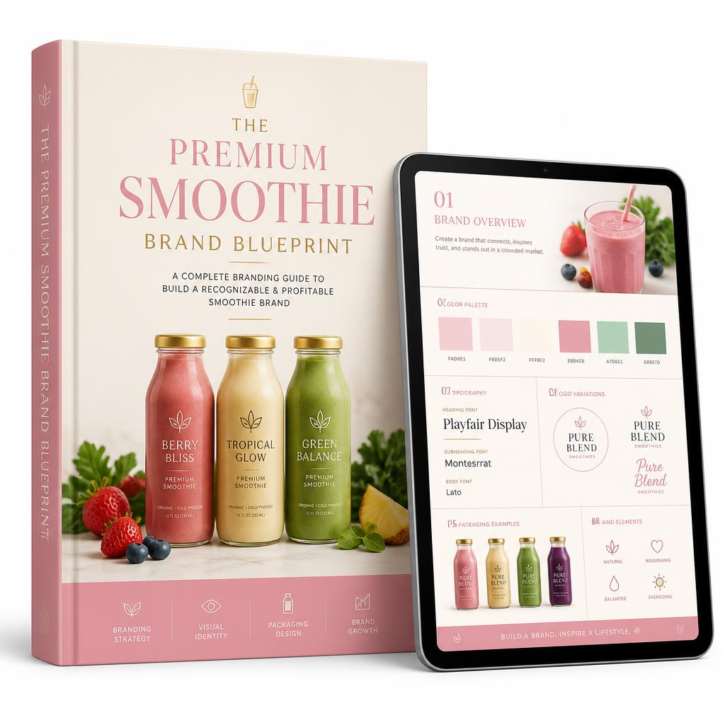 The Premium Smoothie Brand Blueprint mockup