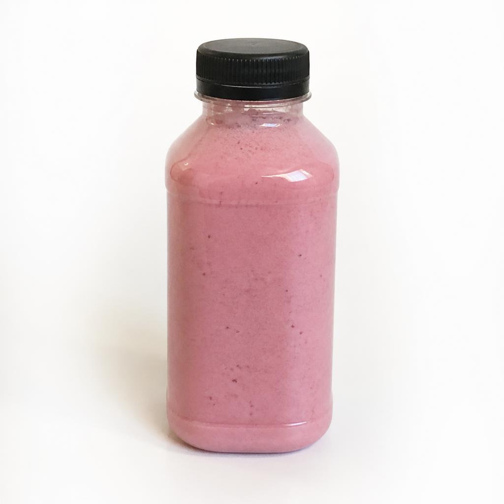 Plain homemade smoothie bottle without label